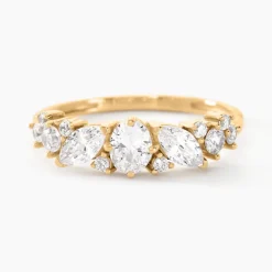 Histoire d'Or Bague Gatsby Or Jaune Oxyde De Zirconium* Bagues|Bagues Avec Pierre