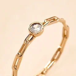 Outlet Histoire d'Or Bague Grady Plaqué Or Jaune Oxyde De Zirconium