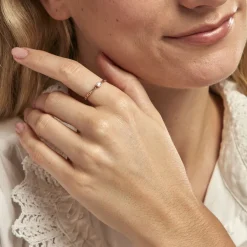 Outlet Histoire d'Or Bague Grady Plaqué Or Jaune Oxyde De Zirconium