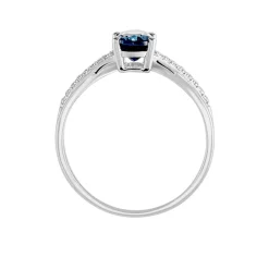 Clearance Histoire d'Or Bague Haissa Or Blanc Topaze Et Oxyde De Zirconium