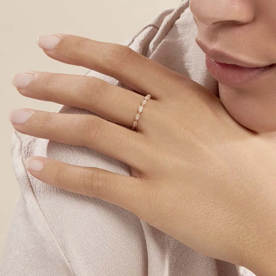 Clearance Histoire d'Or Bague Hestia Or Rose Oxyde De Zirconium