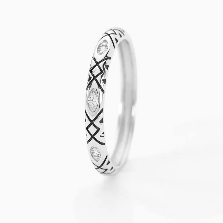 Outlet Histoire d'Or Bague Imogen Argent Blanc Oxyde De Zirconium