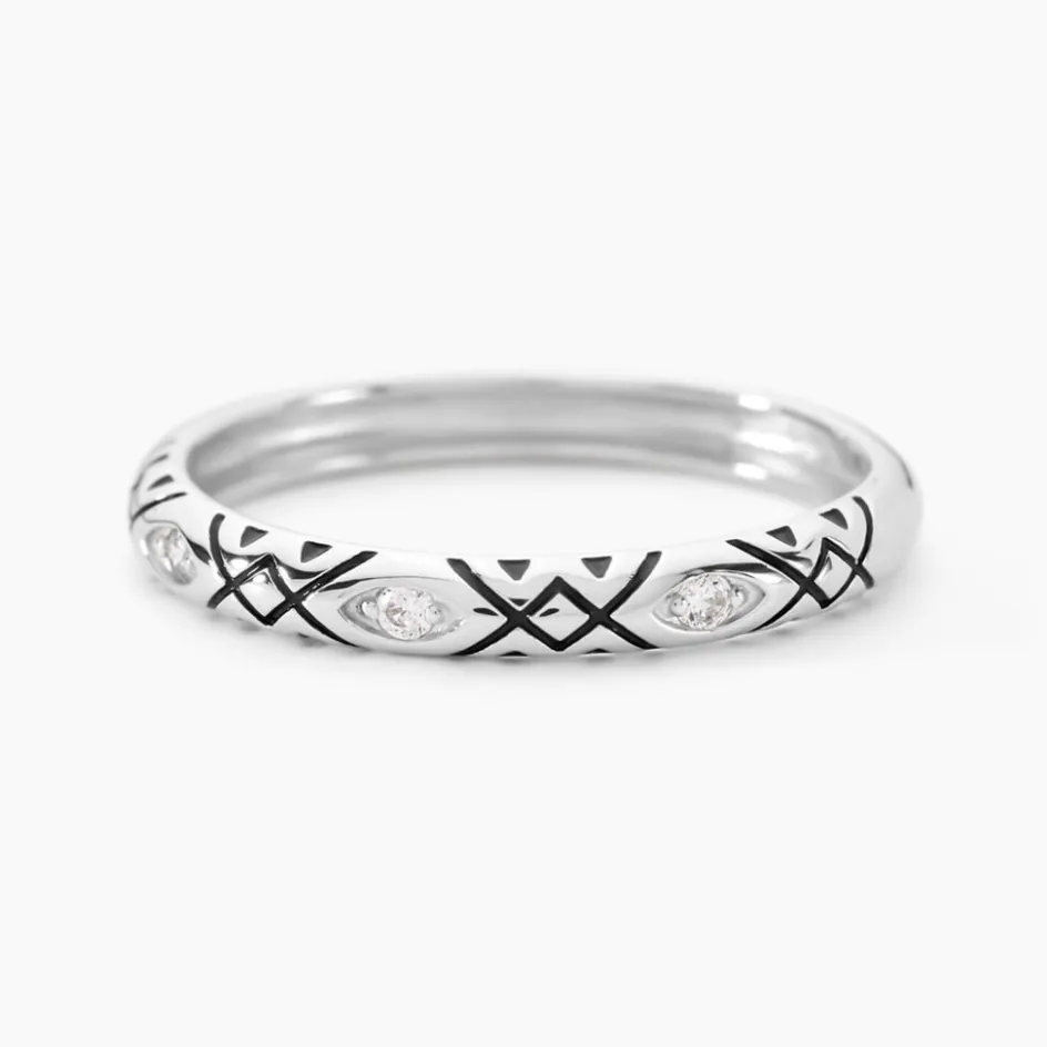 Outlet Histoire d'Or Bague Imogen Argent Blanc Oxyde De Zirconium