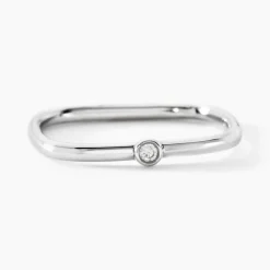 Online Histoire d'Or Bague Infini Pop De Zirconium argent blanc oxyde