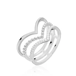 Online Histoire d'Or Bague Irina Argent Blanc Oxyde De Zirconium