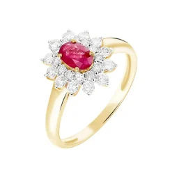 Histoire d'Or Bague Ivan Et Diamant or jaune rubis