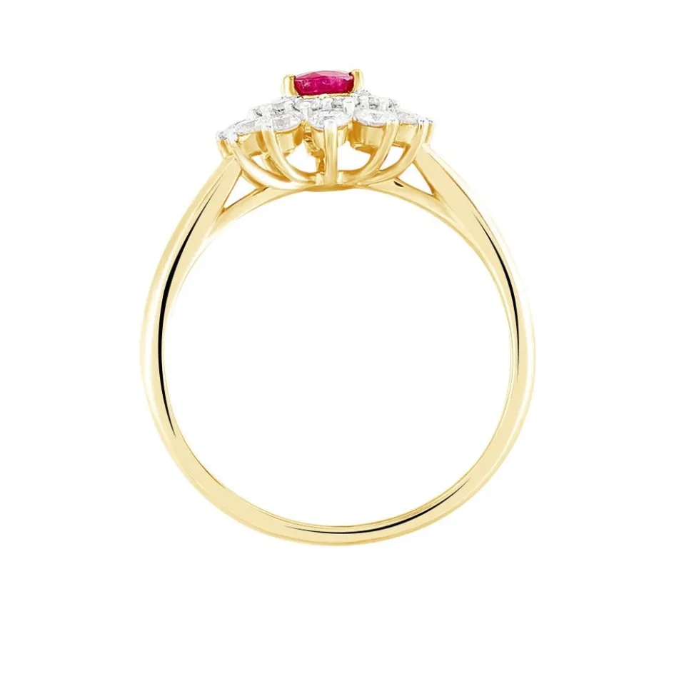 Histoire d'Or Bague Ivan Et Diamant or jaune rubis