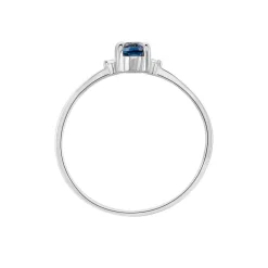 Outlet Histoire d'Or Bague Janah Or Blanc Topaze Et Oxyde De Zirconium