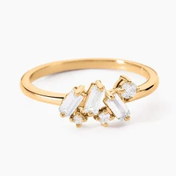 Outlet Histoire d'Or Bague Jardins D'hiver Plaqué Or Jaune Oxyde De Zirconium