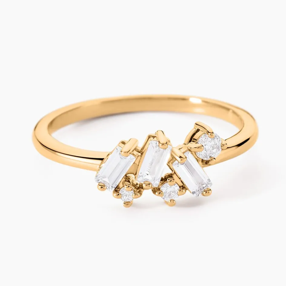 Outlet Histoire d'Or Bague Jardins D'hiver Plaqué Or Jaune Oxyde De Zirconium