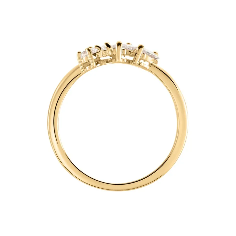 Outlet Histoire d'Or Bague Jardins D'hiver Plaqué Or Jaune Oxyde De Zirconium