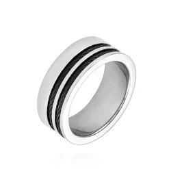JOURDAN Bague Acier Gris