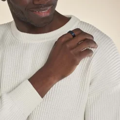JOURDAN Bague Homme Bada Tungstene Noir
