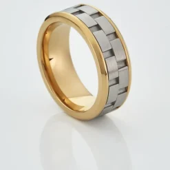 JOURDAN Bague Oahu Acier Blanc Et Jaune* Bagues|Bagues Sans Pierre