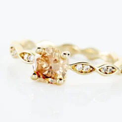 Clearance Histoire d'Or Bague Kurt Plaqué Or Jaune Oxyde De Zirconium plaqué or jaune oxyde champagne