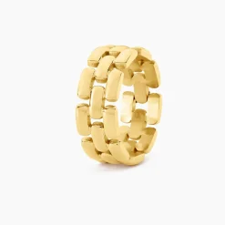 Clearance Histoire d'Or Bague Lady Code Acier Jaune