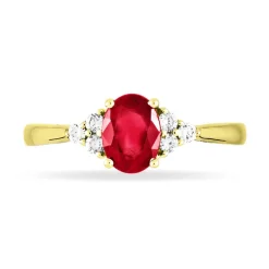 Histoire d'Or Bague Lea Or Jaune Rubis Et Diamant
