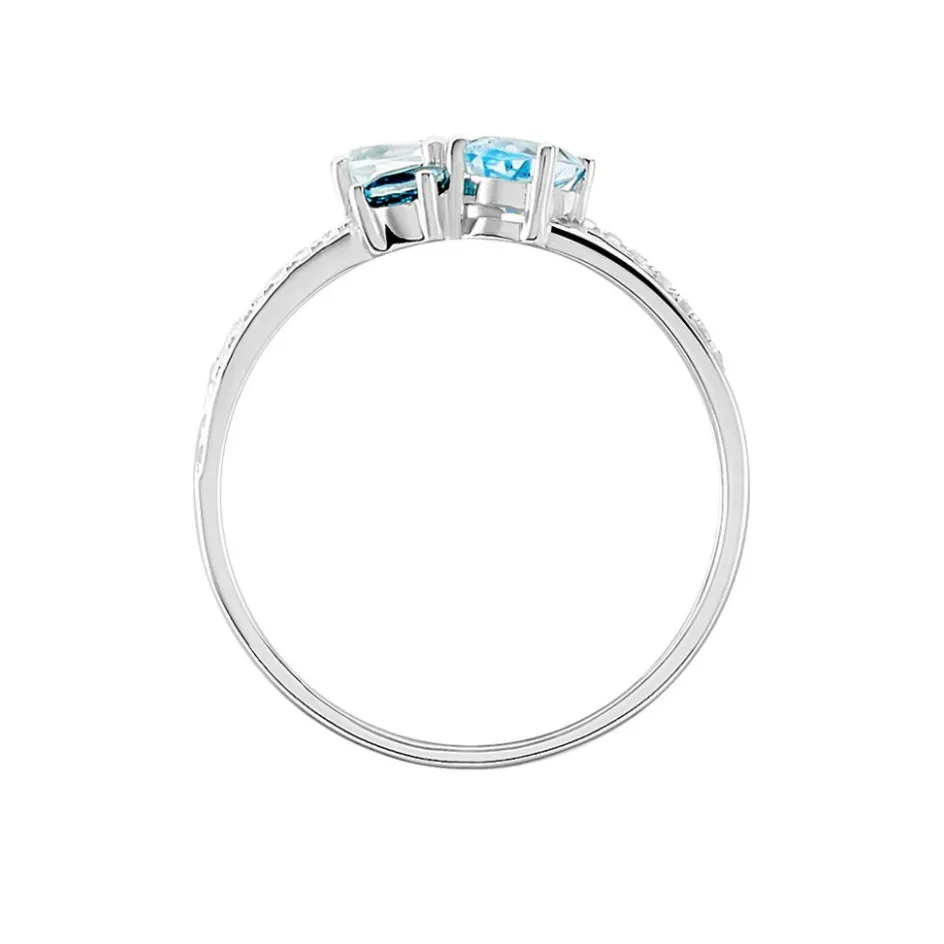 Discount Histoire d'Or Bague Lilia Or Blanc Topaze