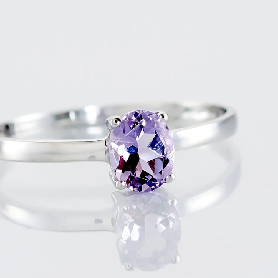Clearance Histoire d'Or Bague Lily Or Blanc Amethyste or blanc amethyste violette
