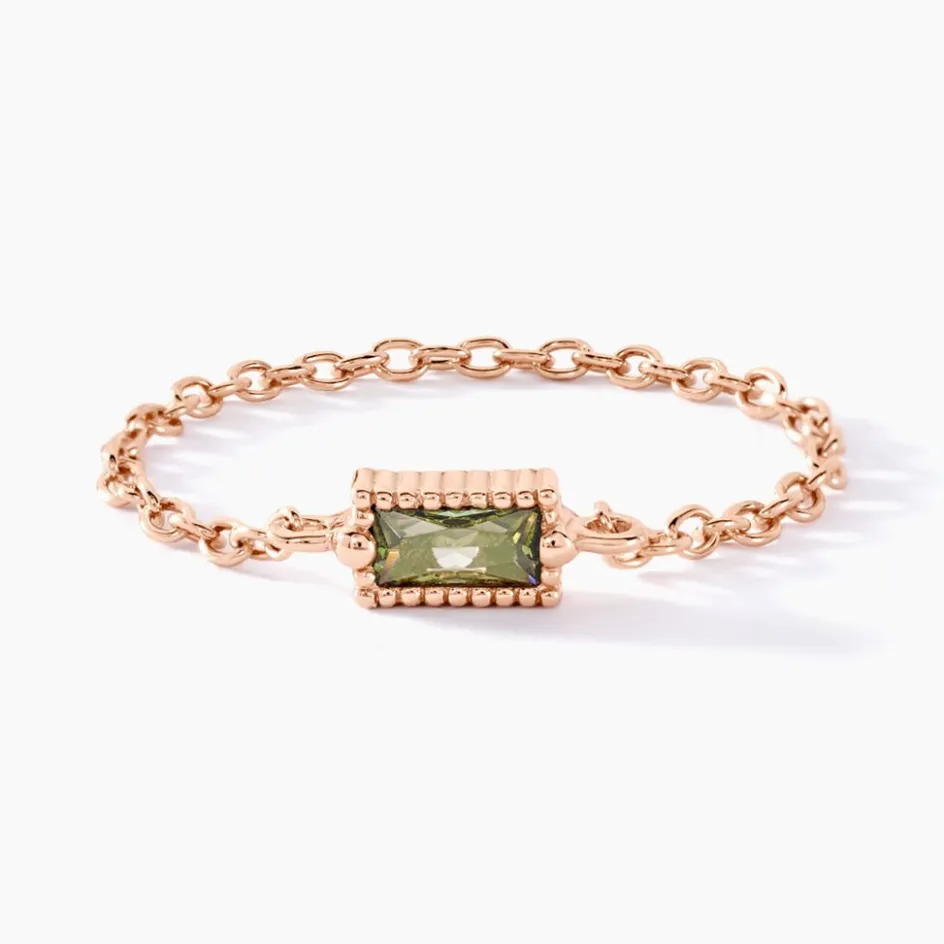 Histoire d'Or Bague Lipa Argent Rose Oxyde De Zirconium argent rose oxyde vert