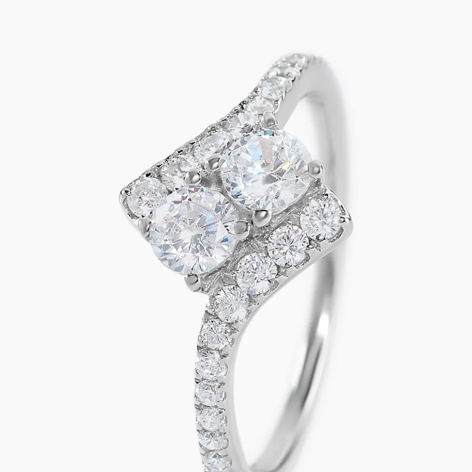 Discount Histoire d'Or Bague Lisette Argent Blanc Oxyde De Zirconium