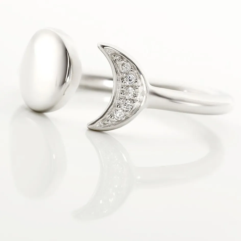 Outlet Histoire d'Or Bague Lyana Argent Blanc Oxyde De Zirconium