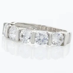 Sale Histoire d'Or Bague Lyana Or Blanc Oxyde De Zirconium