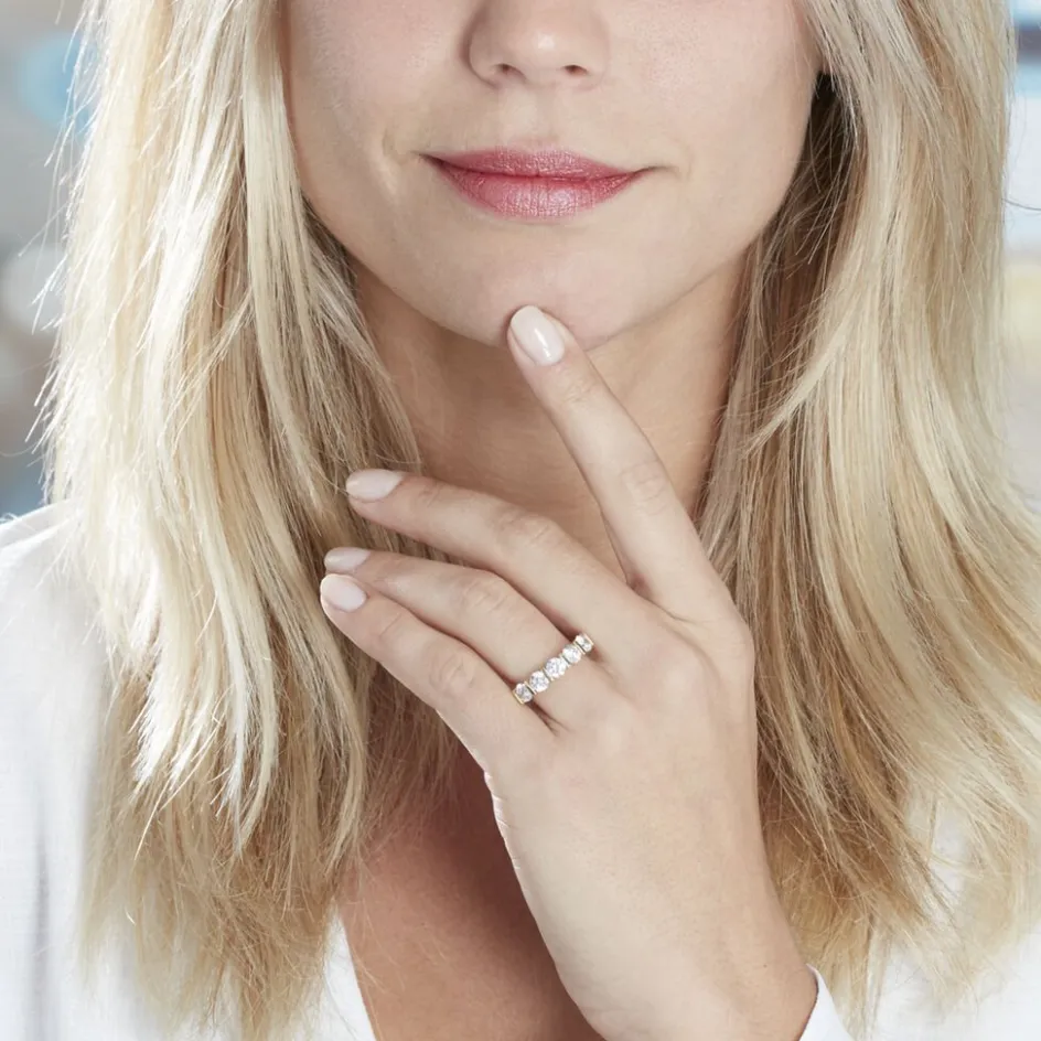 Discount Histoire d'Or Bague Lyana Or Jaune Oxyde De Zirconium