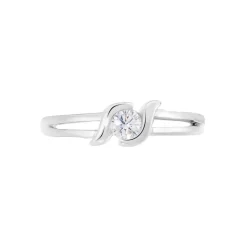 Sale Histoire d'Or Bague Lyse Argent Blanc Oxyde De Zirconium
