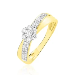 Discount Histoire d'Or Bague Magnolia Croisee Or Jaune Diamant