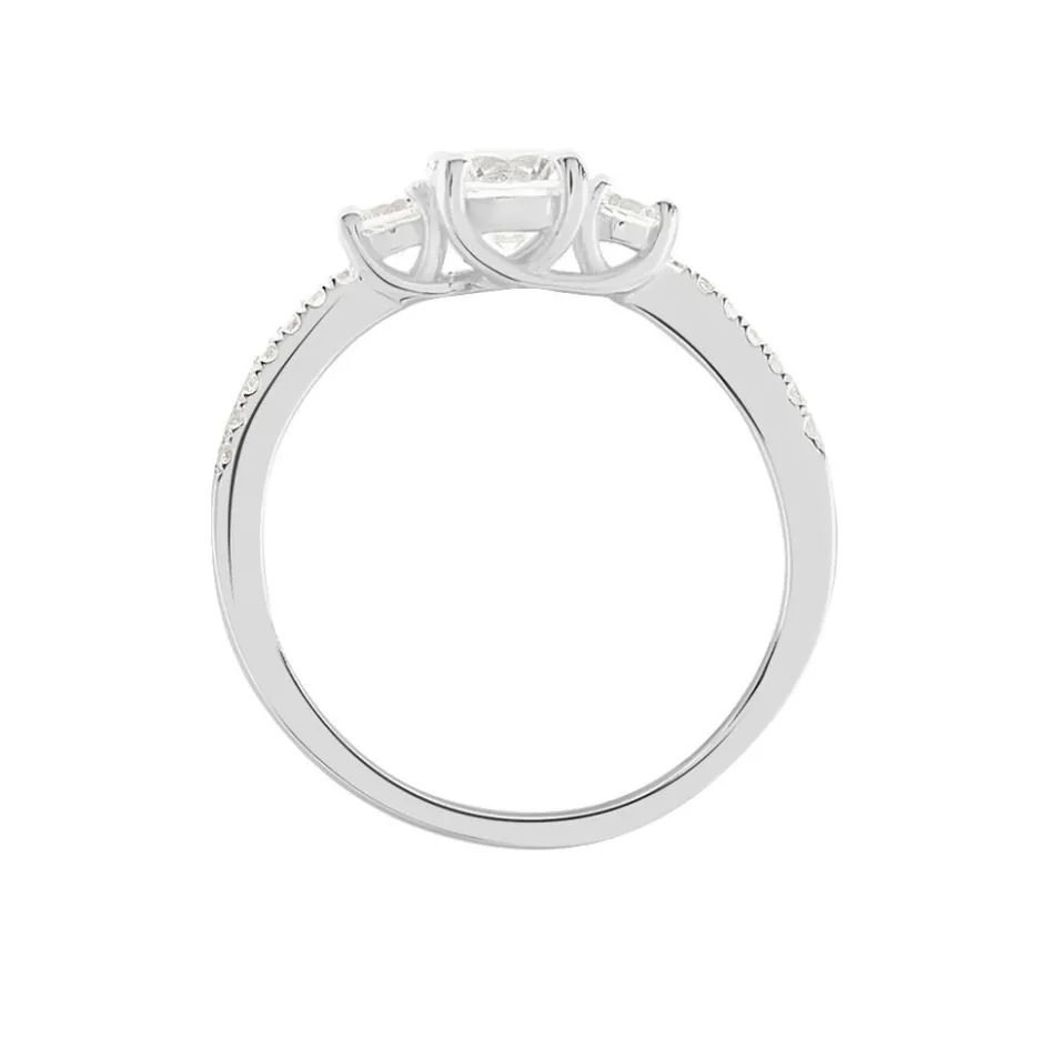 Online Histoire d'Or Bague Mallory Argent Blanc Oxyde De Zirconium