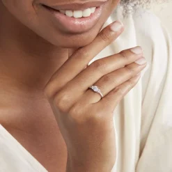 Online Histoire d'Or Bague Mallory Argent Blanc Oxyde De Zirconium