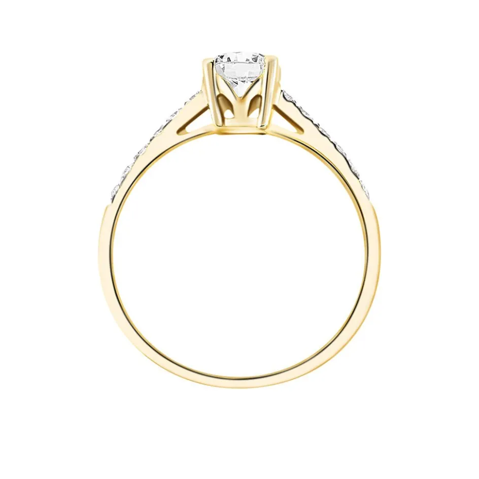 Histoire d'Or Bague Manon De Zirconium or jaune oxyde