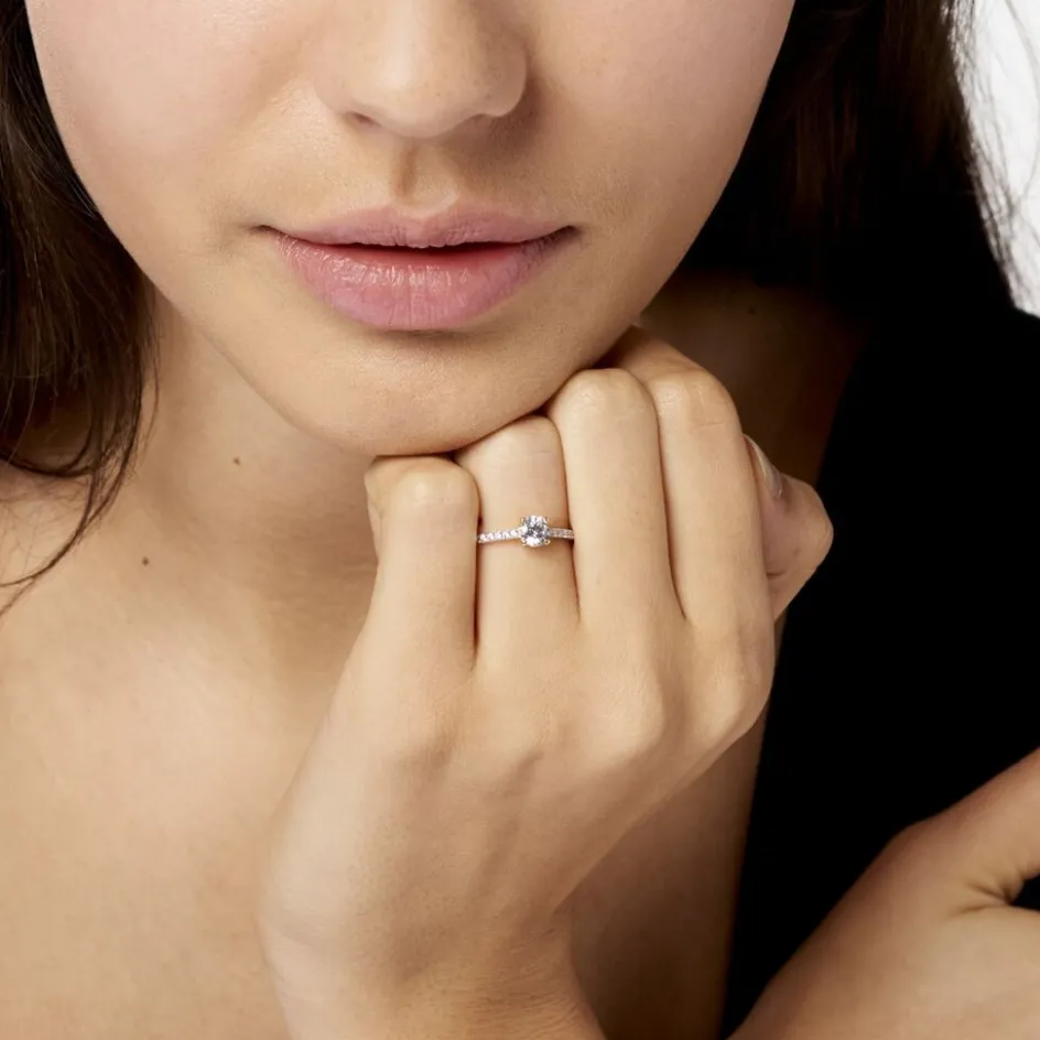 Histoire d'Or Bague Manon De Zirconium or jaune oxyde