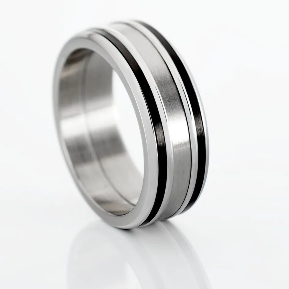 Best JOURDAN Bague Margalith Acier Blanc