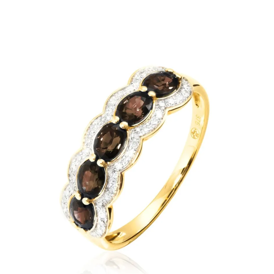 Sale Histoire d'Or Bague Margaux Or Jaune Quartz Et Diamant