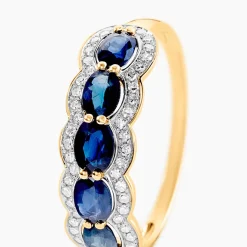 New Histoire d'Or Bague Margaux Et Diamant or jaune saphir