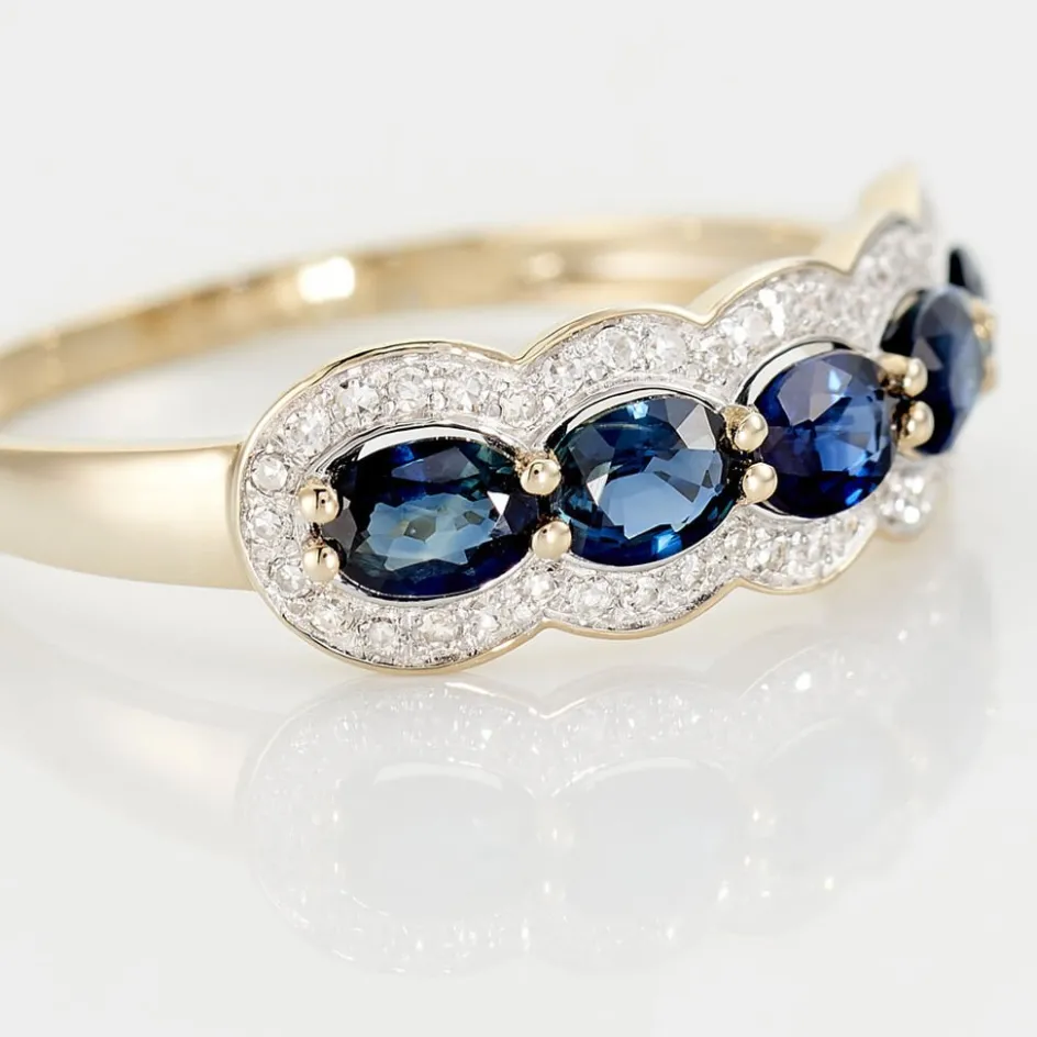 New Histoire d'Or Bague Margaux Et Diamant or jaune saphir