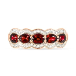 Best Histoire d'Or Bague Margaux Or Rose Grenat Et Diamant