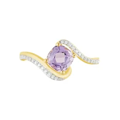 Histoire d'Or Bague Maria-serena Or Jaune Amethyste Et Oxyde De Zirconium* Bagues|Bagues Avec Pierre