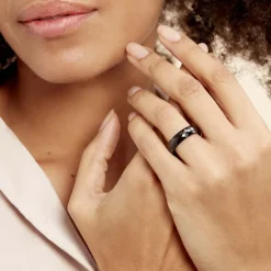 Discount Histoire d'Or Bague Marichka Ceramique Noir Céramique