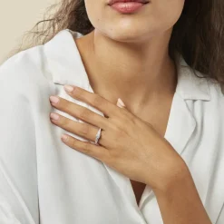 Discount Histoire d'Or Bague Marie-angelina Argent Blanc Oxyde De Zirconium