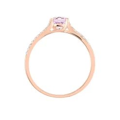 New Histoire d'Or Bague Marie-eva Or Rose Amethyste Et Oxyde De Zirconium or rose amethyste violette