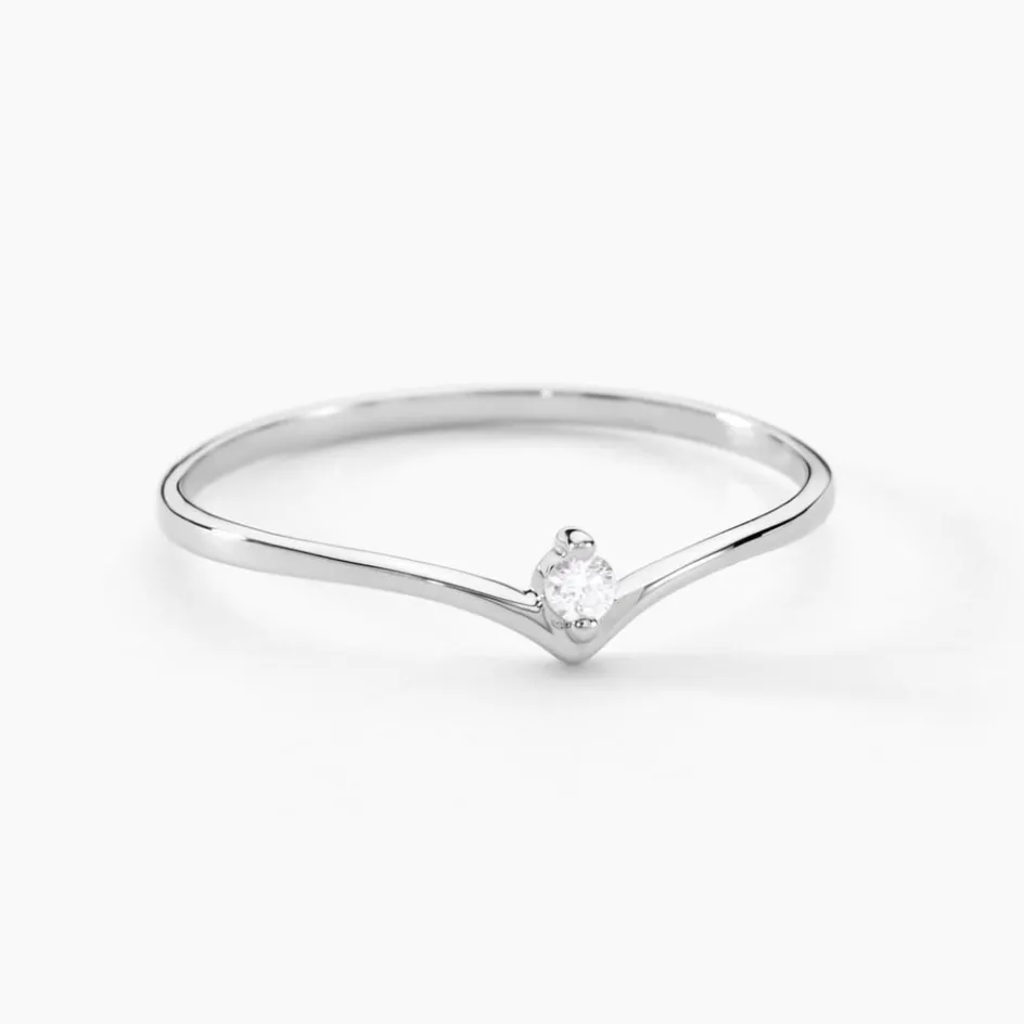 Outlet Histoire d'Or Bague Maye or blanc diamant