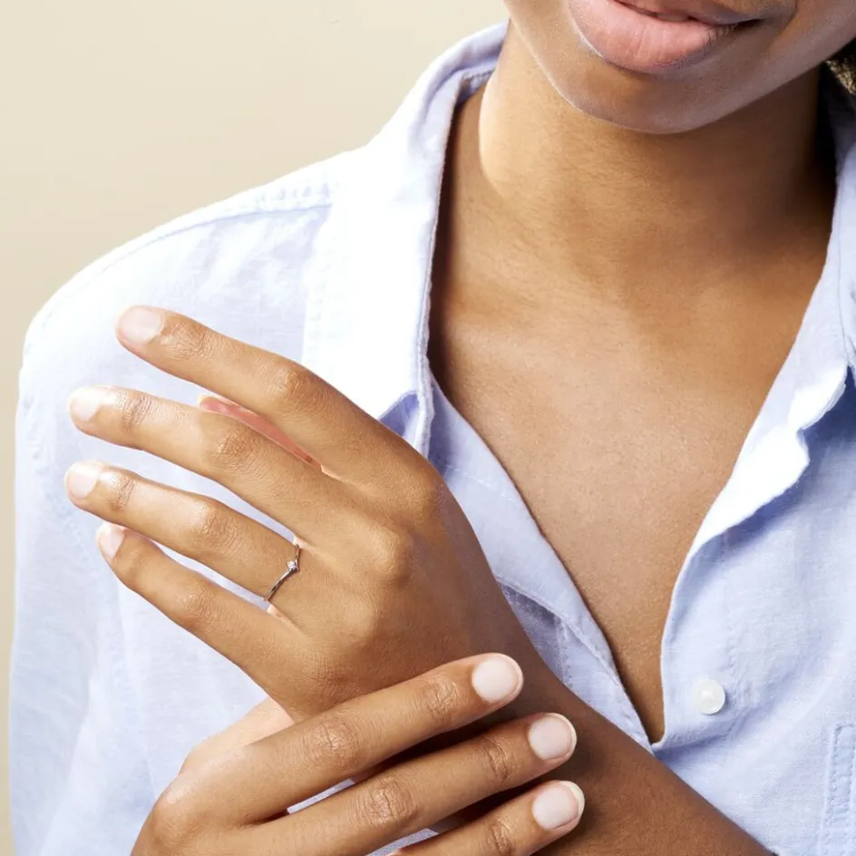 Outlet Histoire d'Or Bague Maye or blanc diamant