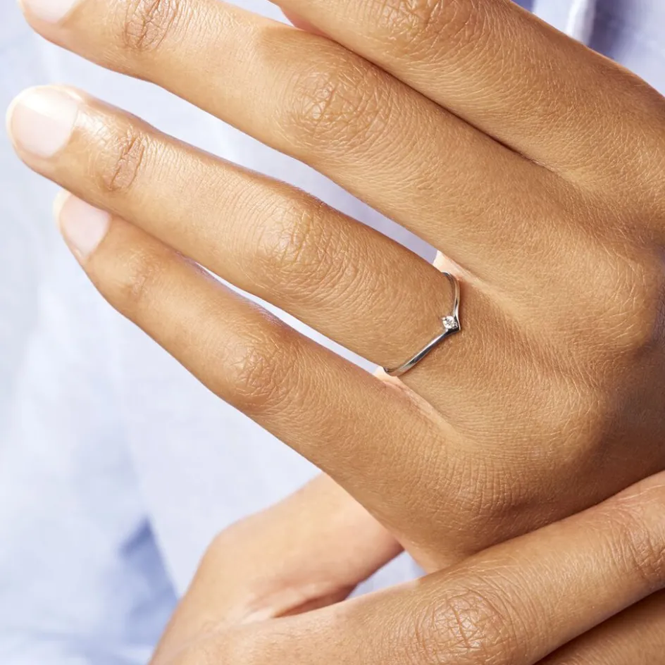 Outlet Histoire d'Or Bague Maye or blanc diamant