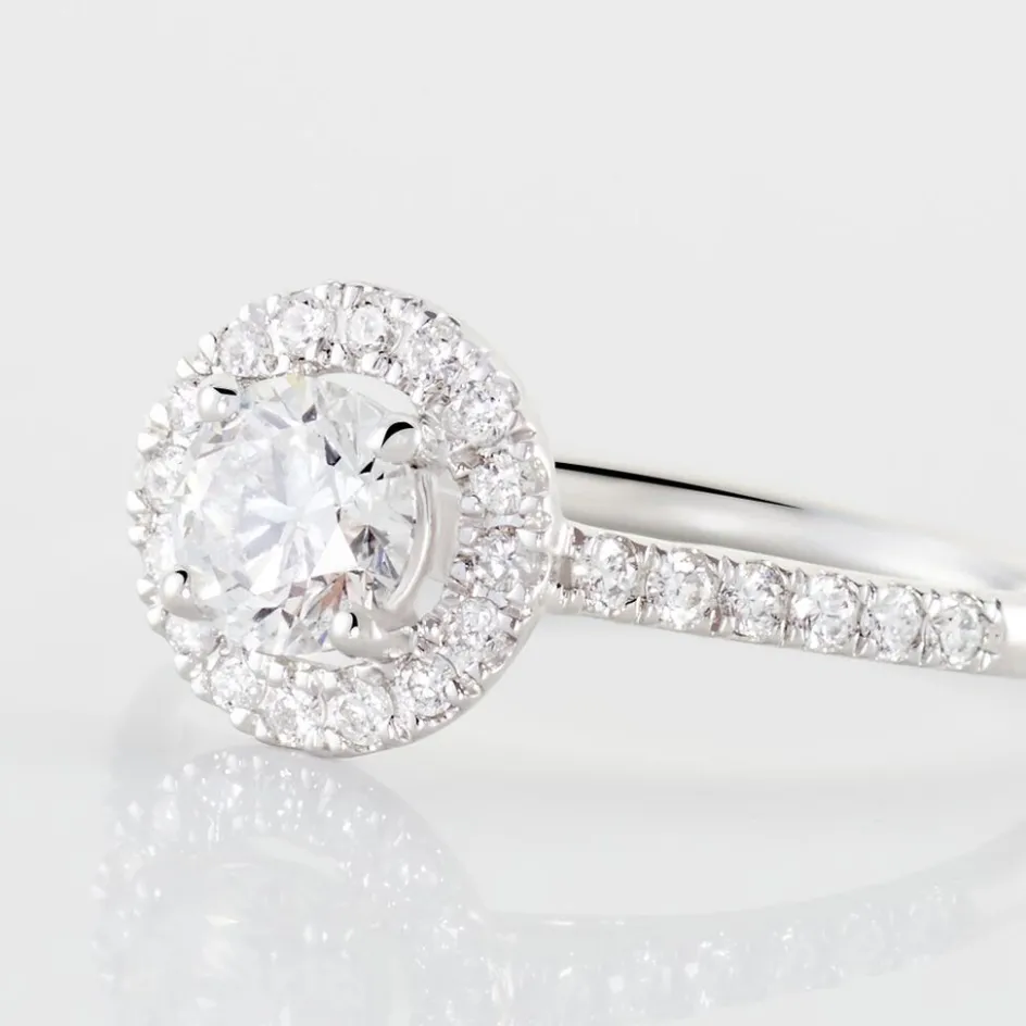 Best Histoire d'Or Bague Mentoura Or Blanc Diamant Synthétique