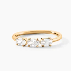 Outlet Histoire d'Or Bague Milenna Plaque Or Jaune Oxyde De Zirconium