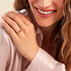 Outlet Histoire d'Or Bague Mireilla Plaqué Or Doré Oxyde De Zirconium plaqué or jaune oxyde vert