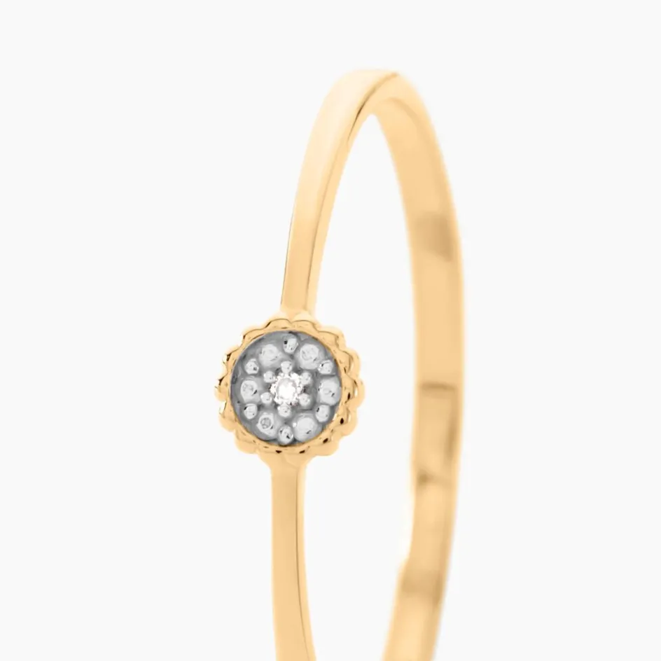 Hot Histoire d'Or Bague Mon 1er Diamant or jaune diamant